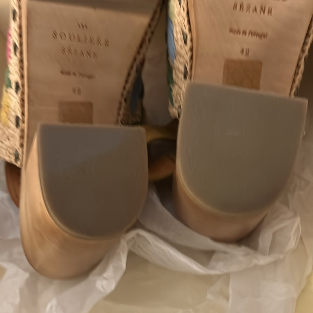 Sézane clogs Raphia Flueri BNWT💐💐💐💐 - Picture 11 of 11